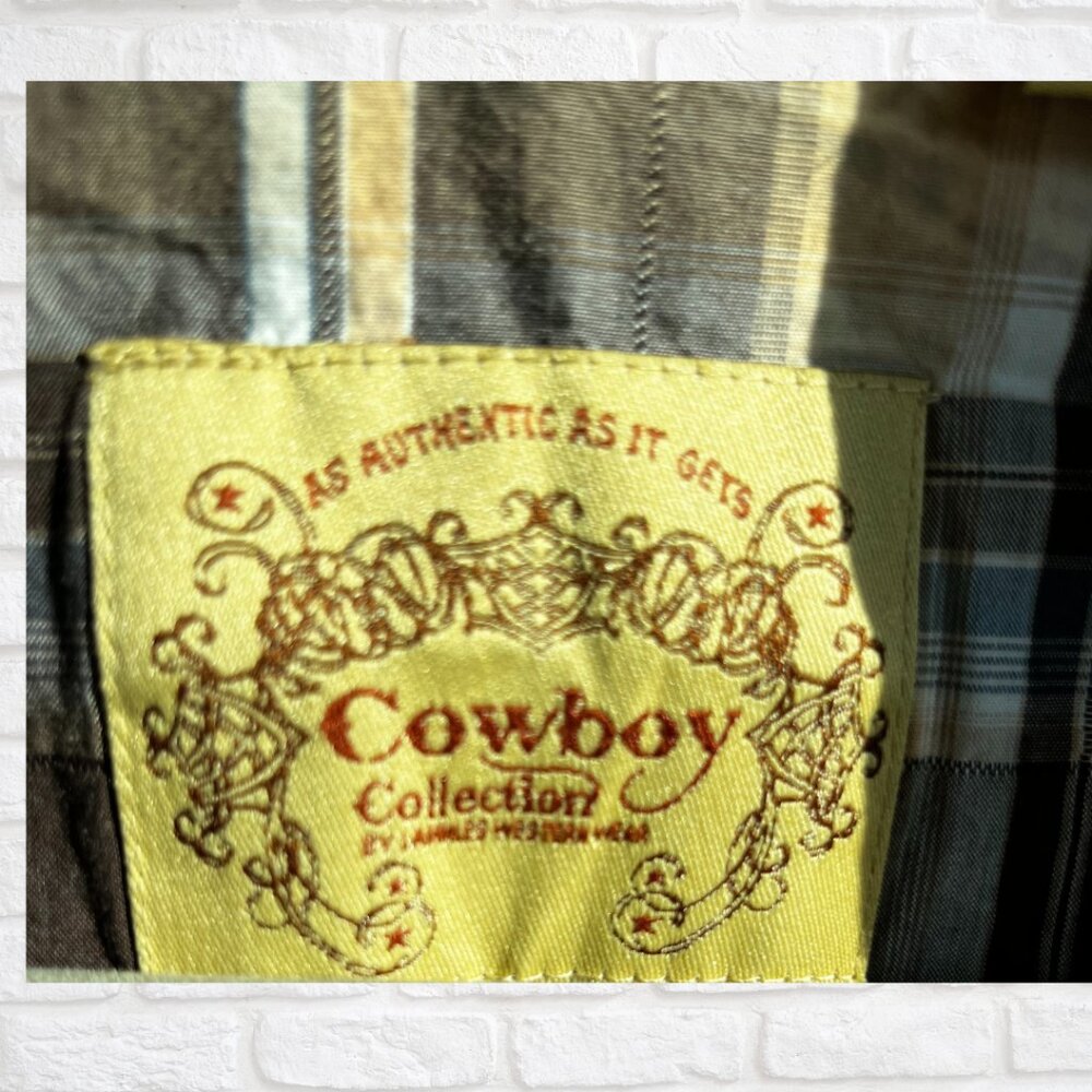 Men’s Cowboy Collection by Lames Western Wear Plaid Snap Shirt - Large - Picture 4 of 4
